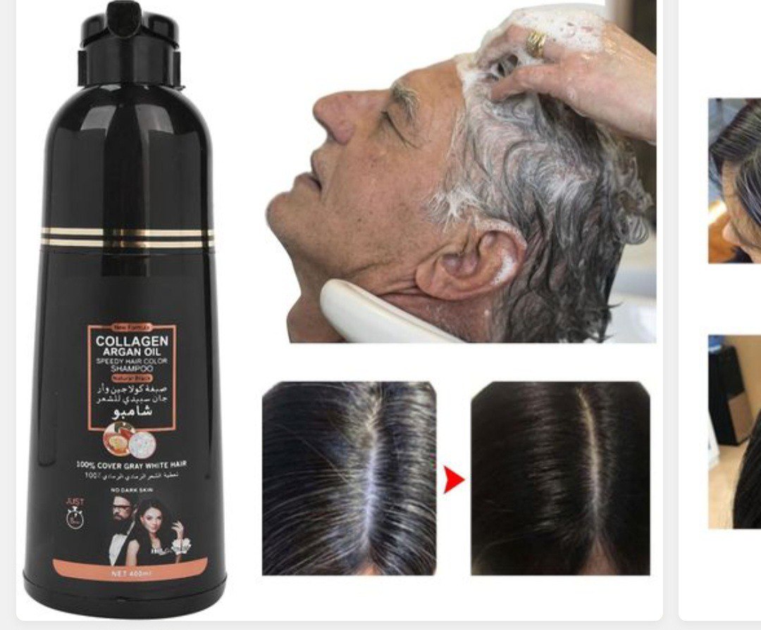 DISAAR Shampooing Colorant Noir Ultra-Rapide au Collagène et Huile d'Argan